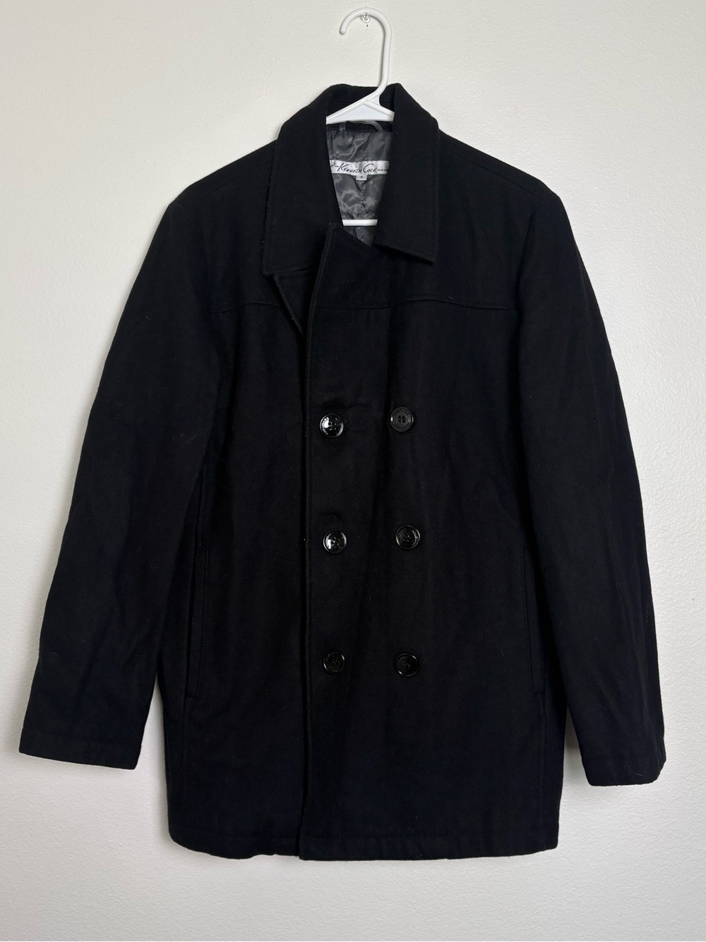 Kenneth Cole New York Mens Black Peacoat Size Small